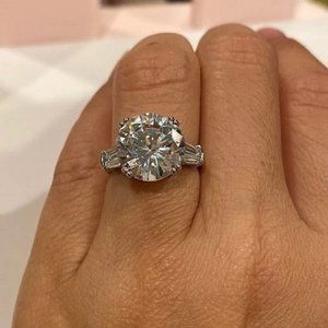 5 Carat Engagement Ring, CZ Bling Promise Ring, Cubic Zirconia Wedding Ring